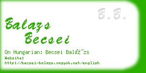 balazs becsei business card